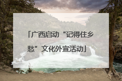 广西启动“记得住乡愁”文化外宣活动