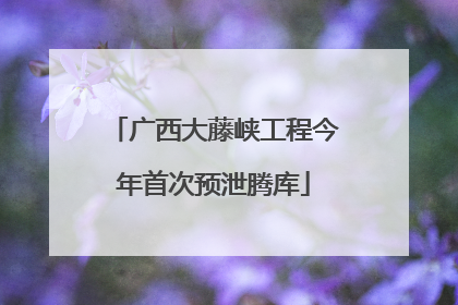 广西大藤峡工程今年首次预泄腾库