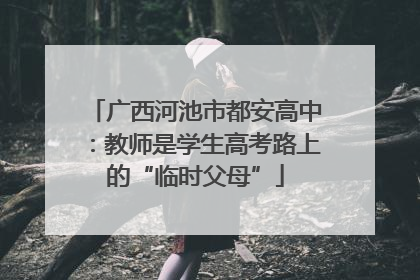 广西河池市都安高中：教师是学生高考路上的“临时父母”