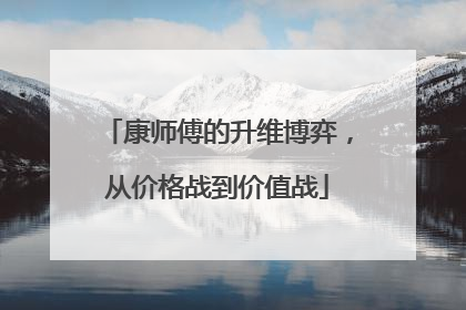 康师傅的升维博弈，从价格战到价值战