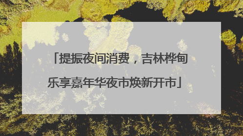 提振夜间消费，吉林桦甸乐享嘉年华夜市焕新开市