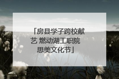 房县学子跨校献艺 燃动湖工职院思美文化节