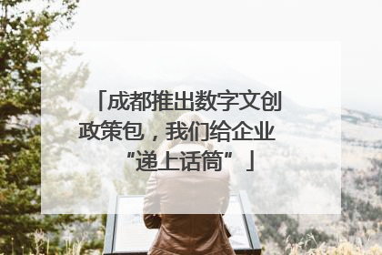成都推出数字文创政策包，我们给企业“递上话筒”