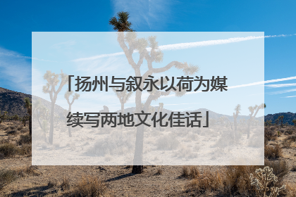 扬州与叙永以荷为媒续写两地文化佳话