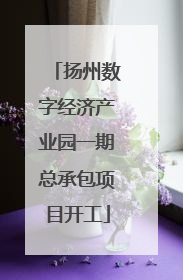 扬州数字经济产业园一期总承包项目开工