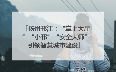 扬州邗江：“掌上大厅”“小邗”“安全大师”引领智慧城市建设