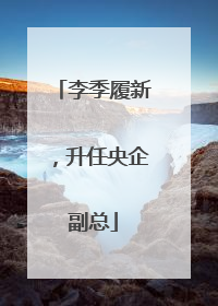 李季履新，升任央企副总