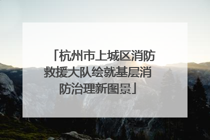 杭州市上城区消防救援大队绘就基层消防治理新图景