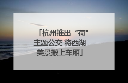 杭州推出“荷”主题公交 将西湖美景搬上车厢