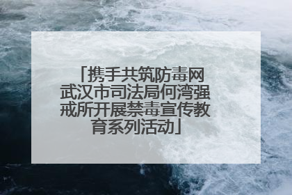 携手共筑防毒网 武汉市司法局何湾强戒所开展禁毒宣传教育系列活动
