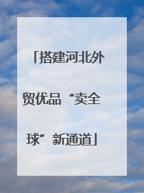 搭建河北外贸优品“卖全球”新通道