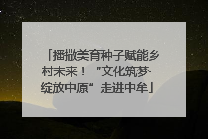 播撒美育种子赋能乡村未来！“文化筑梦·绽放中原”走进中牟