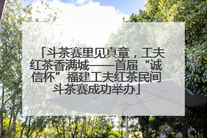 斗茶赛里见真章，工夫红茶香满城——首届“诚信杯”福建工夫红茶民间斗茶赛成功举办