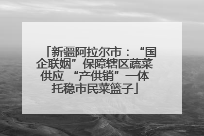新疆阿拉尔市：“国企联姻”保障辖区蔬菜供应 “产供销”一体托稳市民菜篮子