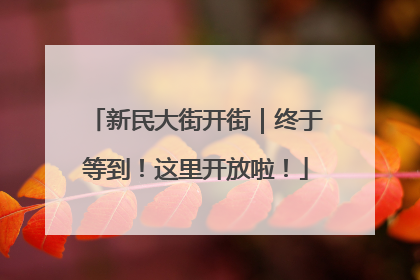 新民大街开街｜终于等到！这里开放啦！