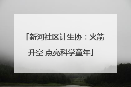 新河社区计生协：火箭升空 点亮科学童年