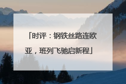 时评：钢铁丝路连欧亚，班列飞驰启新程