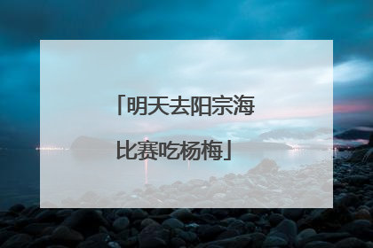 明天去阳宗海比赛吃杨梅