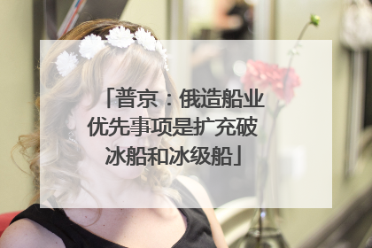 普京：俄造船业优先事项是扩充破冰船和冰级船