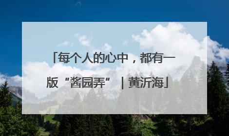 每个人的心中，都有一版“酱园弄”｜黄沂海