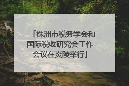 株洲市税务学会和国际税收研究会工作会议在炎陵举行