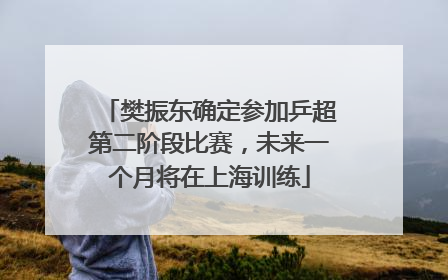 樊振东确定参加乒超第二阶段比赛，未来一个月将在上海训练