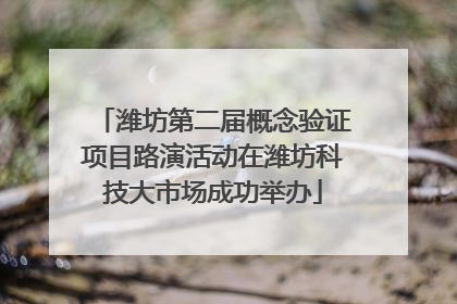 潍坊第二届概念验证项目路演活动在潍坊科技大市场成功举办