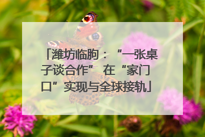 潍坊临朐：“一张桌子谈合作” 在“家门口”实现与全球接轨