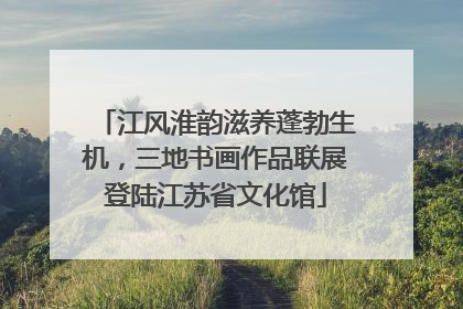 江风淮韵滋养蓬勃生机，三地书画作品联展登陆江苏省文化馆