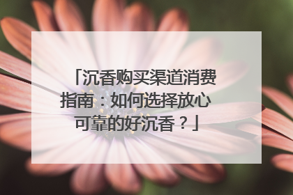 沉香购买渠道消费指南：如何选择放心可靠的好沉香？