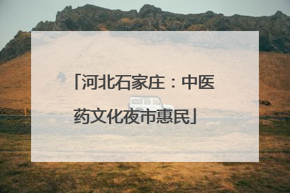 河北石家庄：中医药文化夜市惠民