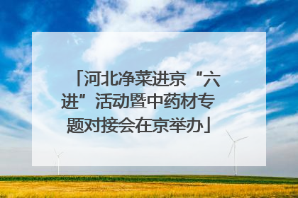 河北净菜进京“六进”活动暨中药材专题对接会在京举办
