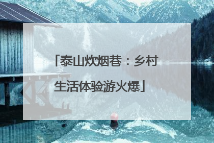 泰山炊烟巷：乡村生活体验游火爆