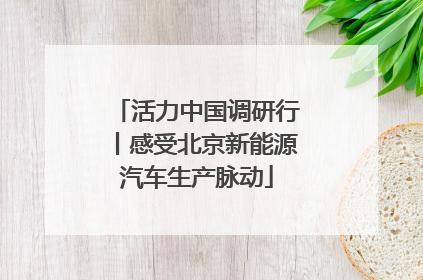 活力中国调研行丨感受北京新能源汽车生产脉动