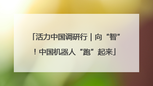活力中国调研行｜向“智”！中国机器人“跑”起来