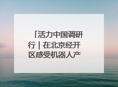 活力中国调研行｜在北京经开区感受机器人产业创新发展