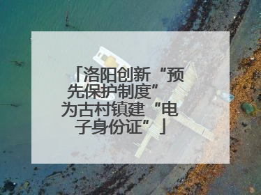 洛阳创新“预先保护制度” 为古村镇建“电子身份证”