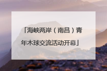 海峡两岸（南昌）青年木球交流活动开幕