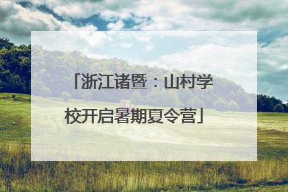 浙江诸暨：山村学校开启暑期夏令营