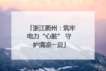 浙江衢州：筑牢电力“心脏” 守护清凉一夏