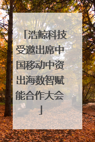 浩鲸科技受邀出席中国移动中资出海数智赋能合作大会