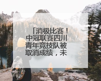 消极比赛！中冠联赛四川青年竞技队被取消成绩，未来两年禁赛
