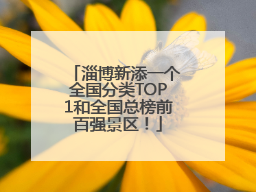 淄博新添一个全国分类TOP1和全国总榜前百强景区！