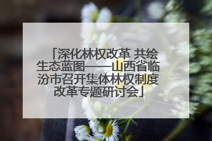 深化林权改革 共绘生态蓝图——山西省临汾市召开集体林权制度改革专题研讨会