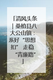 清风头条｜桑植县八大公山镇：系好“思想扣” 走稳“青廉路”