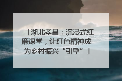 湖北孝昌：沉浸式红廉课堂，让红色精神成为乡村振兴“引擎”