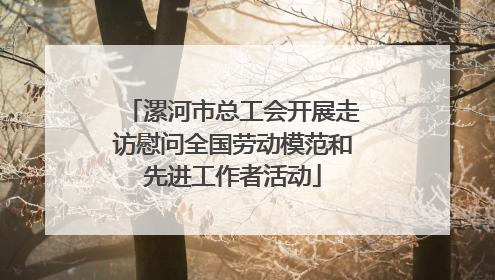 漯河市总工会开展走访慰问全国劳动模范和先进工作者活动