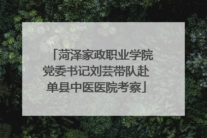 菏泽家政职业学院党委书记刘芸带队赴单县中医医院考察