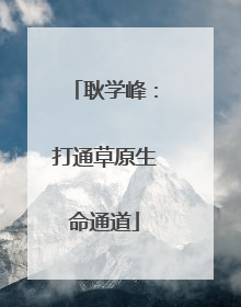 耿学峰：打通草原生命通道