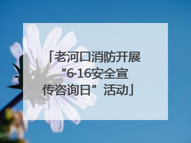 老河口消防开展“6·16安全宣传咨询日”活动